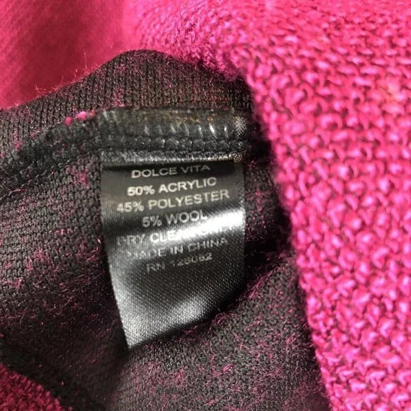 Anthropologie Dolce Vita Burgundy Beaded Gem Drop Peplum Sweater S - Picture 6 of 8